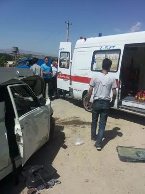 حادثه جاده اهر-مشکین شهر با دو مصدوم