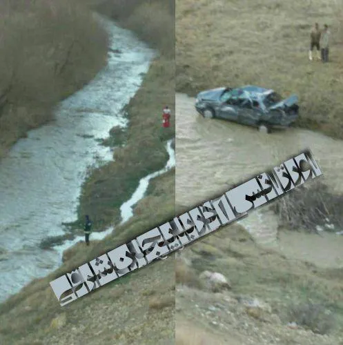 واژگونی وسقوط به دره پژو در جاده اهر-مشکین شهر