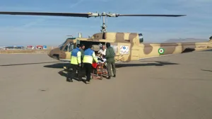 پروازنجات بخش بالگرد اورژانس تبریز به طرف مراغه