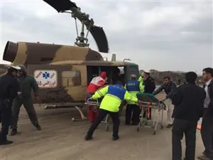 واژگونی سمند در جاده تبریز-ارومیه بالگرد اورژانس را به صحنه کشاند