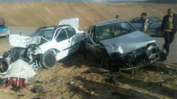  برخورد مرگبار پژو پارس وپژوصندوقدار در شهرستان ملکان