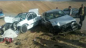  برخورد مرگبار پژو پارس وپژوصندوقدار در شهرستان ملکان