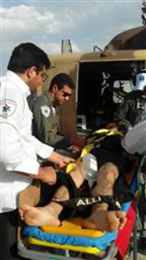 بالگرد اورژانس تبریز برفراز آسمان شهرستان  اهر