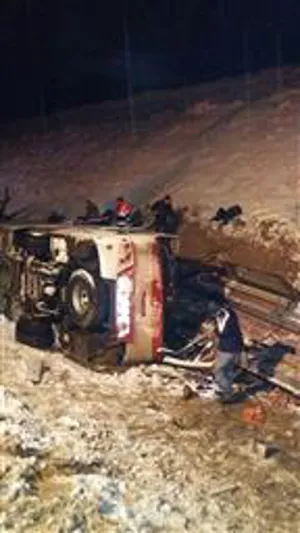 واژگونی مرگبار  اتوبوس در آزاد پیامبر اعظم ص