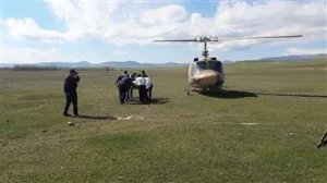 بالگرد اورژانس برفراز شهرستان ورزقان