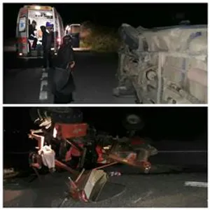 تصادف زنجیره ای در جاده ورزقان بطرف معدن