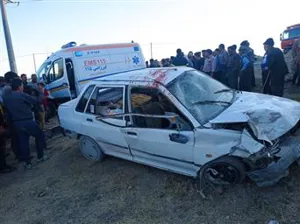 واژگونی مرگبار پراید در شهرستان ورزقان