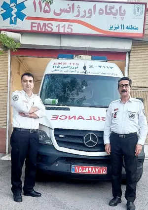 عملیات نجات موفقیت‌آمیز جوان ۲۲ساله از مرگ حتمی توسط تیم اورژانس تبریز 🚑