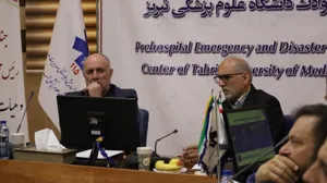 جلسه رئیس سازمان اورژانس کشور با رئیس دانشگاه علوم پزشکی تبریز و اعضای هیئت رئیسه دانشگاه در خصوص وضعیت اورژانس