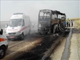 برخورد پژو و اتوبوس حادثه ساز شد