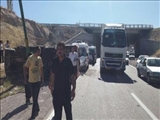 واژگونی مینی بوس در اتوبان شهیدکسائی تبریز